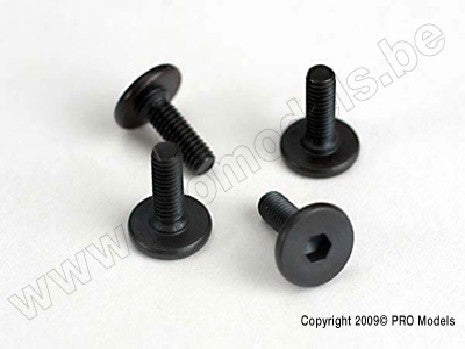 Flathead engine mount screws 3x10, hex head, machine