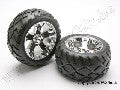 Tires & wheels, assembled, glued (All-Star chrome wheels, Anacon