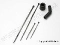 Pipe coupler, molded (black)/ exhaust deflecter (rubber, black)/