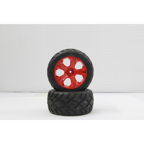 Roues+enjoliveurs Splinter rouge