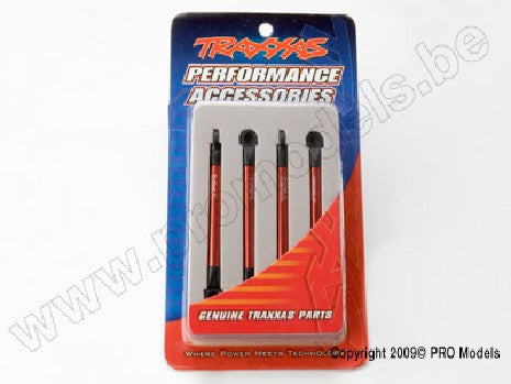 Push rods, aluminum (red-anodized) (4) (assembled with rod ends)