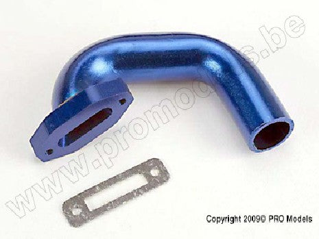 Exhaust header, Perfect-Fit for N. 4-Tec, N. Rustler/Sport (blue
