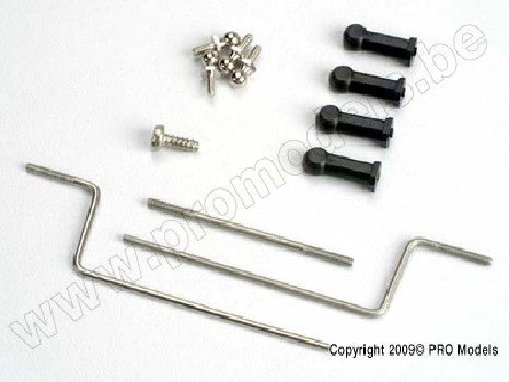 Outdrive connecting rod/nylon ball connector ends (4)/chrome bal