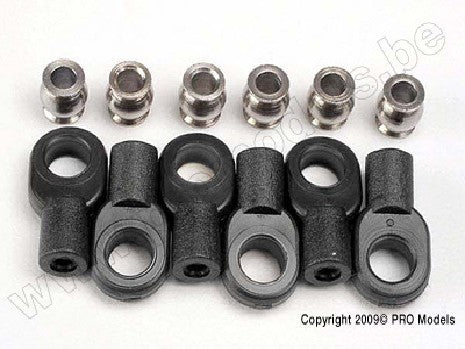 Rod ends, short (6)/ hollow balls (6)