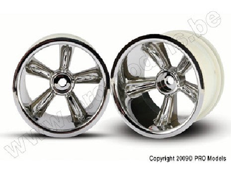 TRX Pro-Star chrome wheels (2) (rear) (for 2.2" tires)