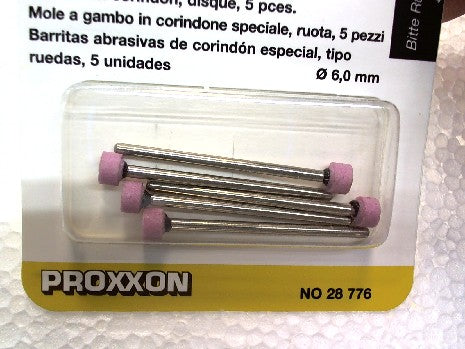 Meules en Corindon de 6,0 mm - Lot de 5 Pièces pour Outils Proxxon