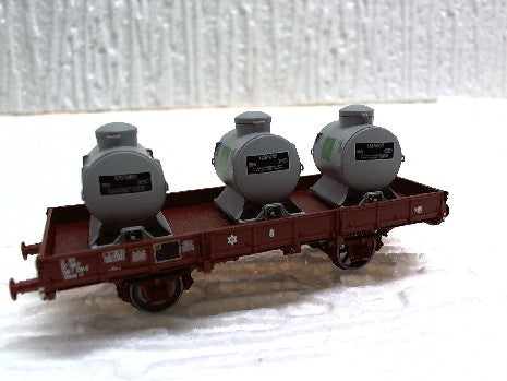 WAGON PLAT OCEM 29 EPOQUE 4 + 3 CONTENEUR BP HO