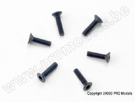 Screws, 2.5x10mm countersunk machine (hex drive) (6)