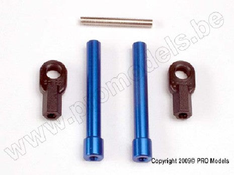 Bellcrank posts, aluminum (2)/ steering link threaded rod (3x25m