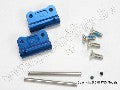 Mounts, suspension arm (blue-anodized 6061-T6 aluminum)(rear)(+/