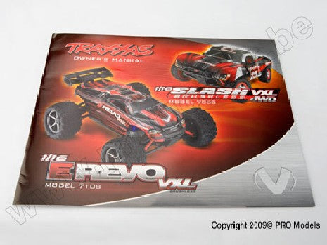 Owners manual, 1/16 E-Revo VXL/ Slash VXL