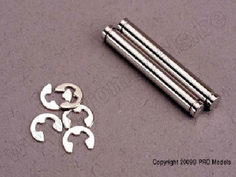 Suspension pins, 23mm hard chrome (2)/ E-clips (4)