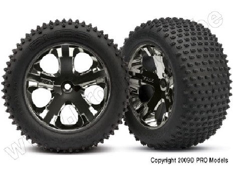 Tires & wheels, assembled, glued (2.8") (All-Star black chrome w