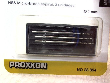 FORET EN ACIER WOLFRAM-VANADIUM Ï 1,0 MM AXE Ï 2,35 PAR 3 PI╚CES