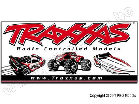 Traxxas racing banner, red & black (3x7 feet)