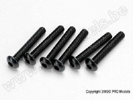 Screws, 3x18mm button-head machine (hex drive) (6)