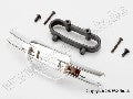 Bumper, front (chrome)/ bumper mount, front/ 4x10mm BCS (2)/ 3x2