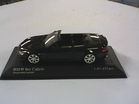 BMW 6 SERIE CABRIO 2006 BLEU METAL 1/43