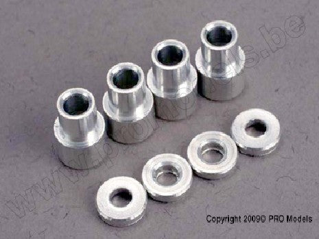 Shock mounting bushings and washers (4) (aluminum for plastic sh