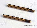 Shock shafts, steel, chrome finish (32mm) (2)