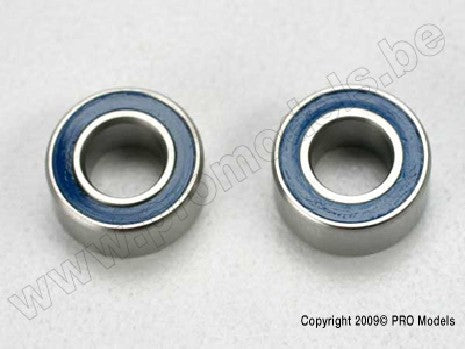 Ball bearings, blue rubber sealed (5x10x4mm) (2)