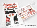 Decal sheets, T-Maxx 3.3 (long wheelbase) (model 4908)