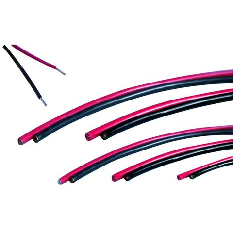 Cordon silicone rouge/noir 1,5qmm 2x2m