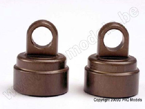 Shock caps, aluminum (2)/ (Big Bore Shocks, also fits plastic Ul