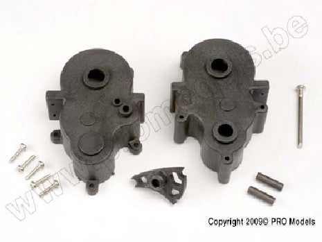 Gearbox halves (f&r)/ screws (3x12 RST)(5)/40mm guide pin/ idler