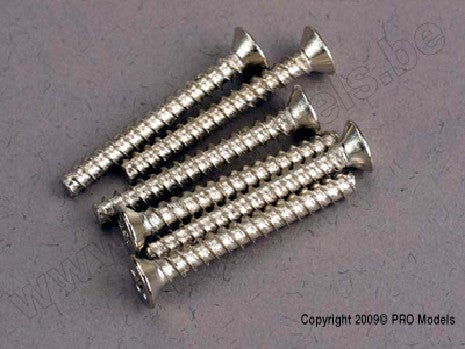 Screws, 3x25mm countersunk self-tapping (6)