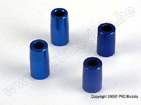 Tapered bearing block spacers (blue-anodized, aluminum) (3x6x10.
