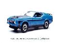 FORD MUSTANG MACH 1 1971 BLEU