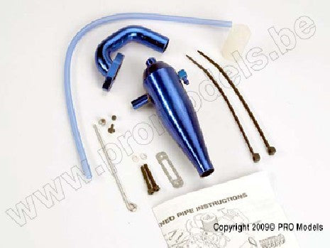 Aluminum tuned pipe & header (complete w/mounting hardware) (str