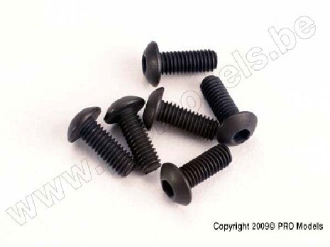 Screws, 3x8mm button-head machine (hex drive) (6)