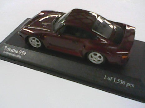PORSCHE 959 1987 ROUGE METALLIC 1/43
