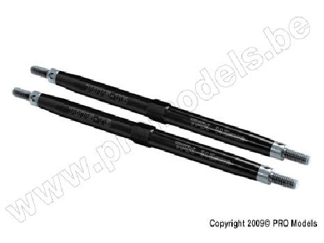 Toe links, Maxx (Tubes black-anodized, 7075-T6 aluminum, stronge