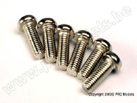 Screws, 2.6x8mm roundhead machine (6)