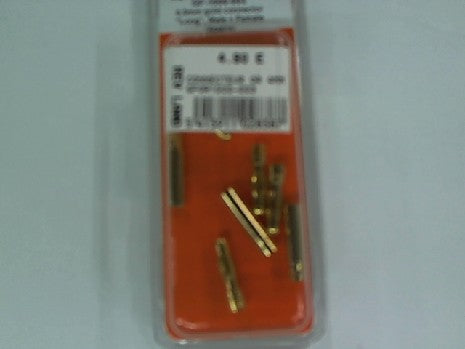 CONNECTEUR OR 4MM LONGUE MALE + FEMELLE 4 PAIRS