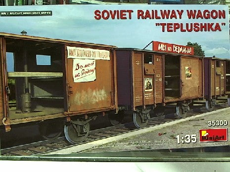 Wagon Ferroviaire Soviétique Teplushka 1/35 - Mini Art