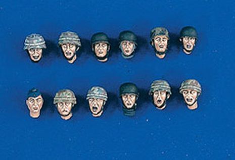 TETE PARAS ALLEMANDS x12 1/35