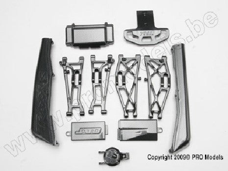 Complete Exo-Carbon Kit, Jato (includes rear & mid-chassis batte
