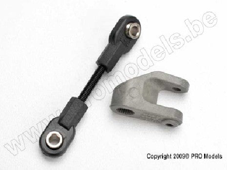 Servo horn, steering/ linkage, steering (3x30 threaded rod)/ rod