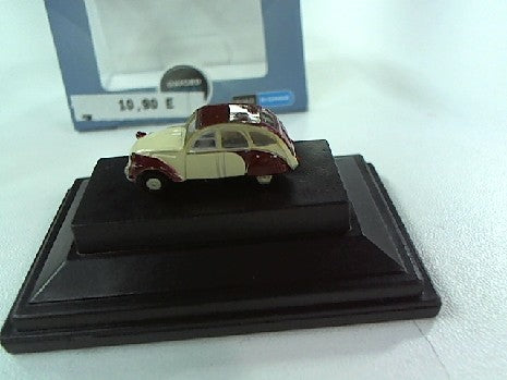 CITROEN 2CV BEIGE BORDEAU 1/87