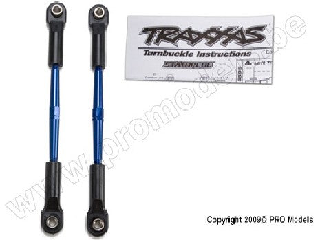 Turnbuckles, aluminum (blue-anodized), toe links, 61mm (2) (asse