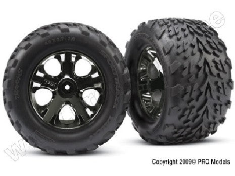 Tires & wheels, assembled, glued (2.8") (All-Star black chrome w