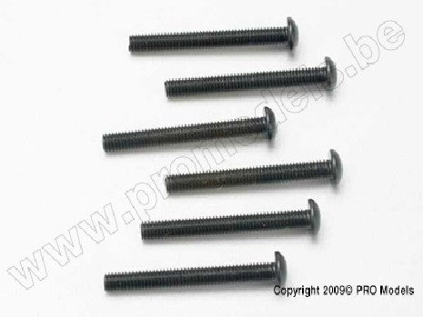 Screws, 3x25mm button-head machine (hex drive) (6)