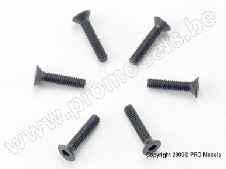 Screws, 2.5x12mm countersunk machine (hex drive) (6)