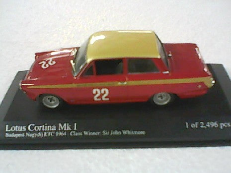 LOTUS CORTINA MK I BUDAPEST ETCC 1964 WINNER