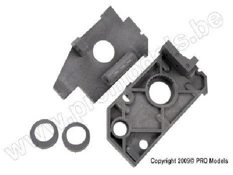 Side plates, rear (l&r) (grey) / belt tension cams (2) (grey)