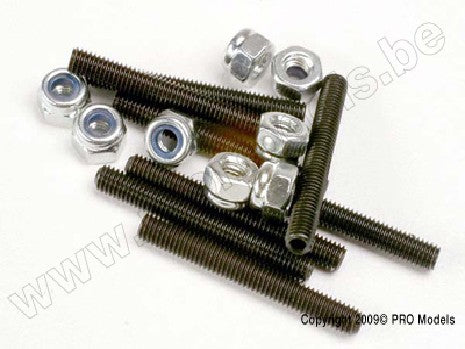 Set (grub) screws, 3x25mm (8)/ 3mm nylon locknuts (8)
